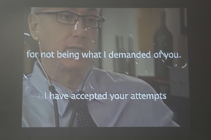 "For not being what I demand of you I have accepted your attempts" in front of a doctor image
