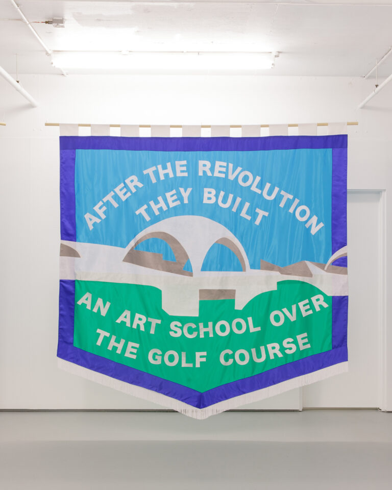 "after the revolution they built an art school over tghe golf course"