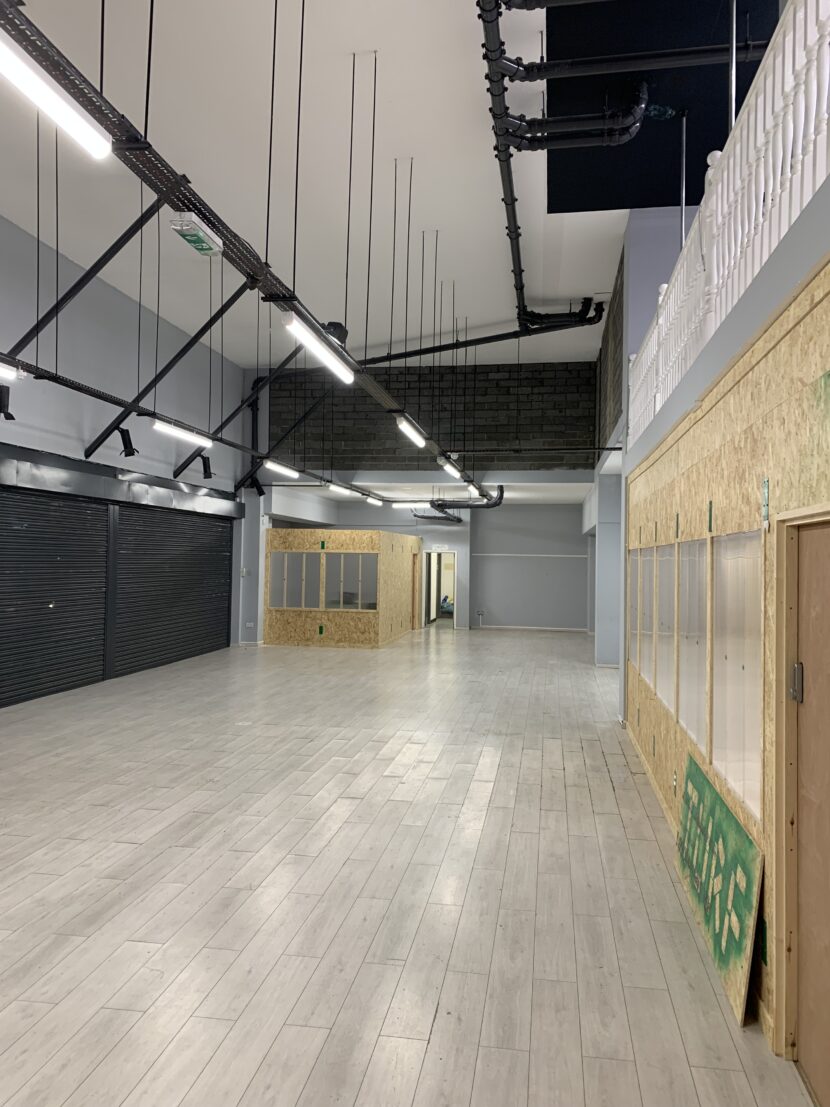 100 capacity space in West Croydon, seen from opposite side