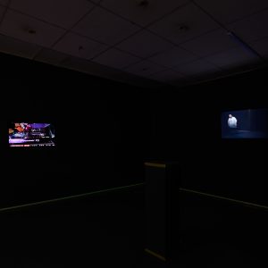Installation views of Eye Level at Turf Projects, 2024