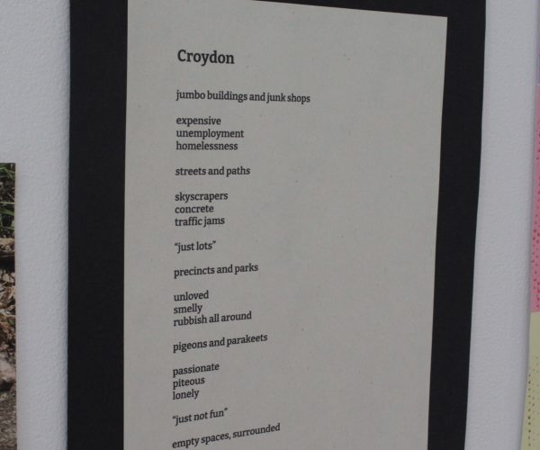 a poem titled 'croydon'